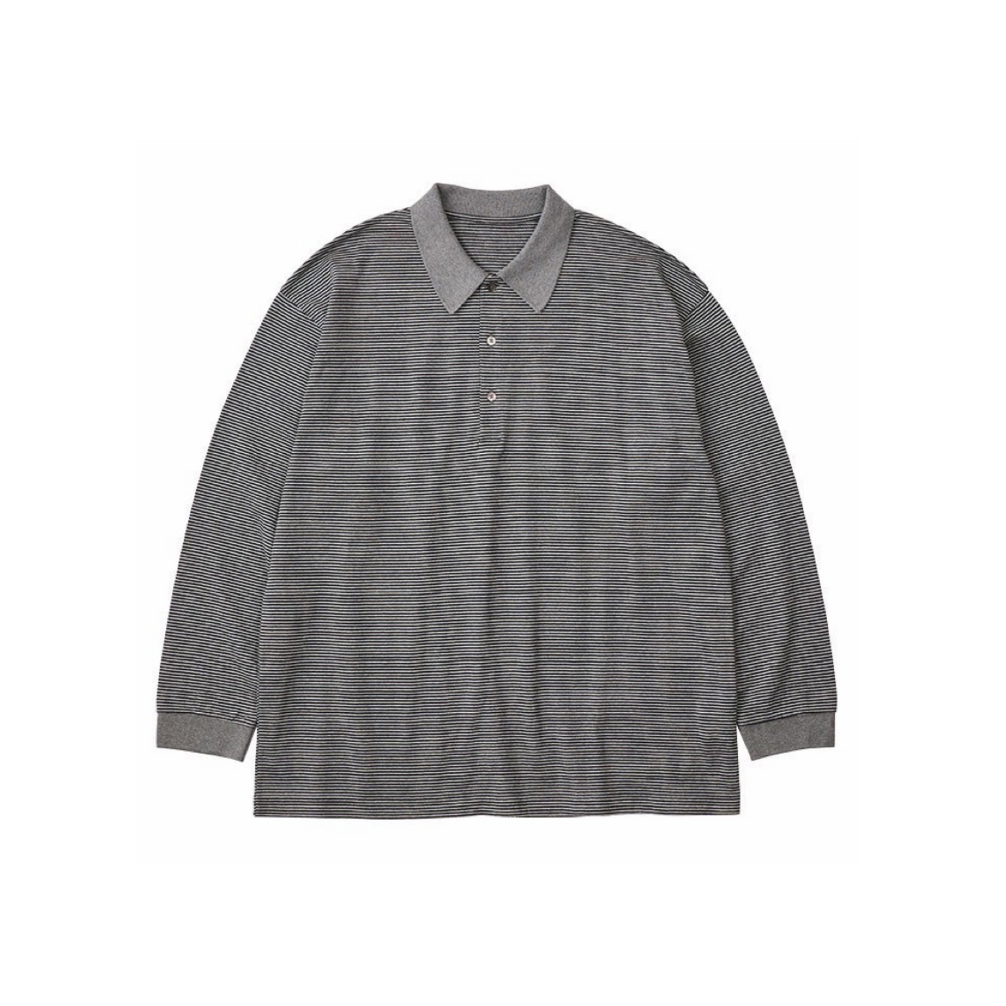 H/W BEATNIK BORDER LONG SLEEVE POLO SHIRT