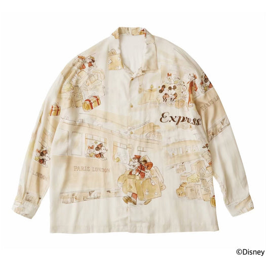 DISNEY M&F PC ORIGINAL ART ALOHA COLLECTION ALOHA LONG SHIRT PARIS-LONDON