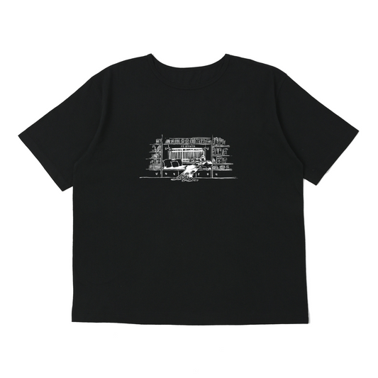 "KYOTO EXCLUSIVE" SUMMER T-SHIRT BLACK -LIBRARY-