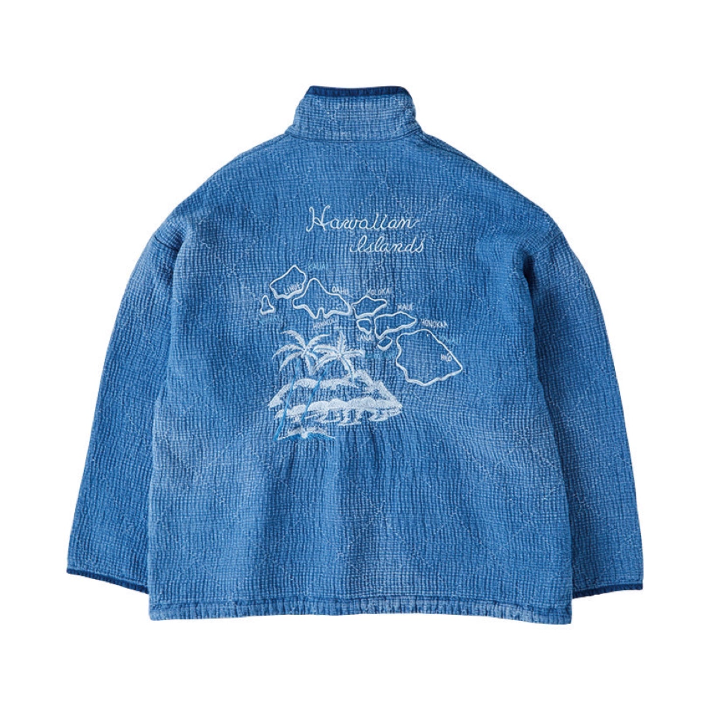 NEW SASHIKO LIGHT OLD HAWAII ZIP UP JACKET