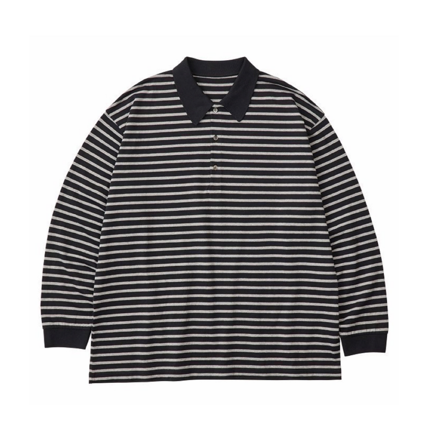 H/W BEATNIK BORDER LONG SLEEVE POLO SHIRT