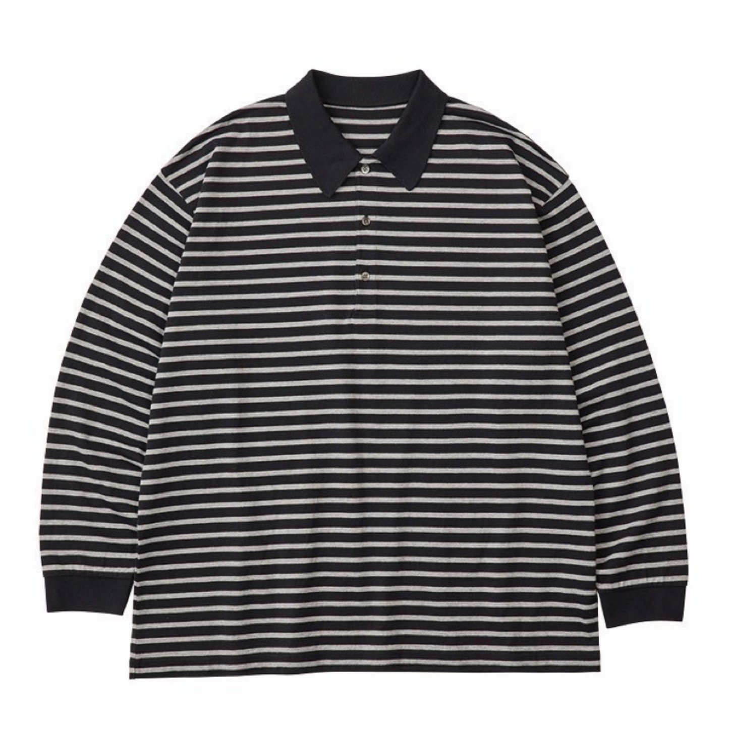 H/W BEATNIK BORDER LONG SLEEVE POLO SHIRT
