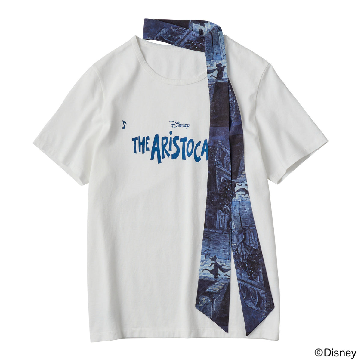 DISNEY / PC T-SHIRT COLLECTION LADIES' T-SHIRT WITH SCARVES / THE ARISTOCATS