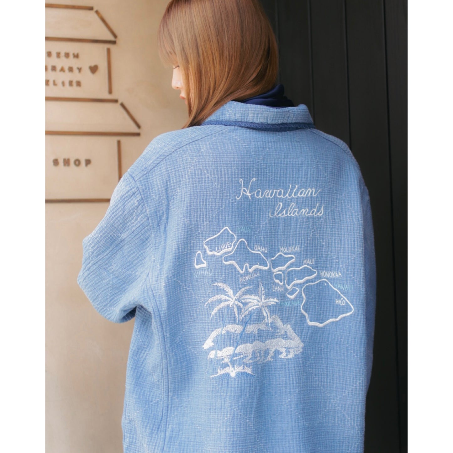 NEW SASHIKO LIGHT OLD HAWAII FRENCH JACKET WATCH CHAIN ITEM