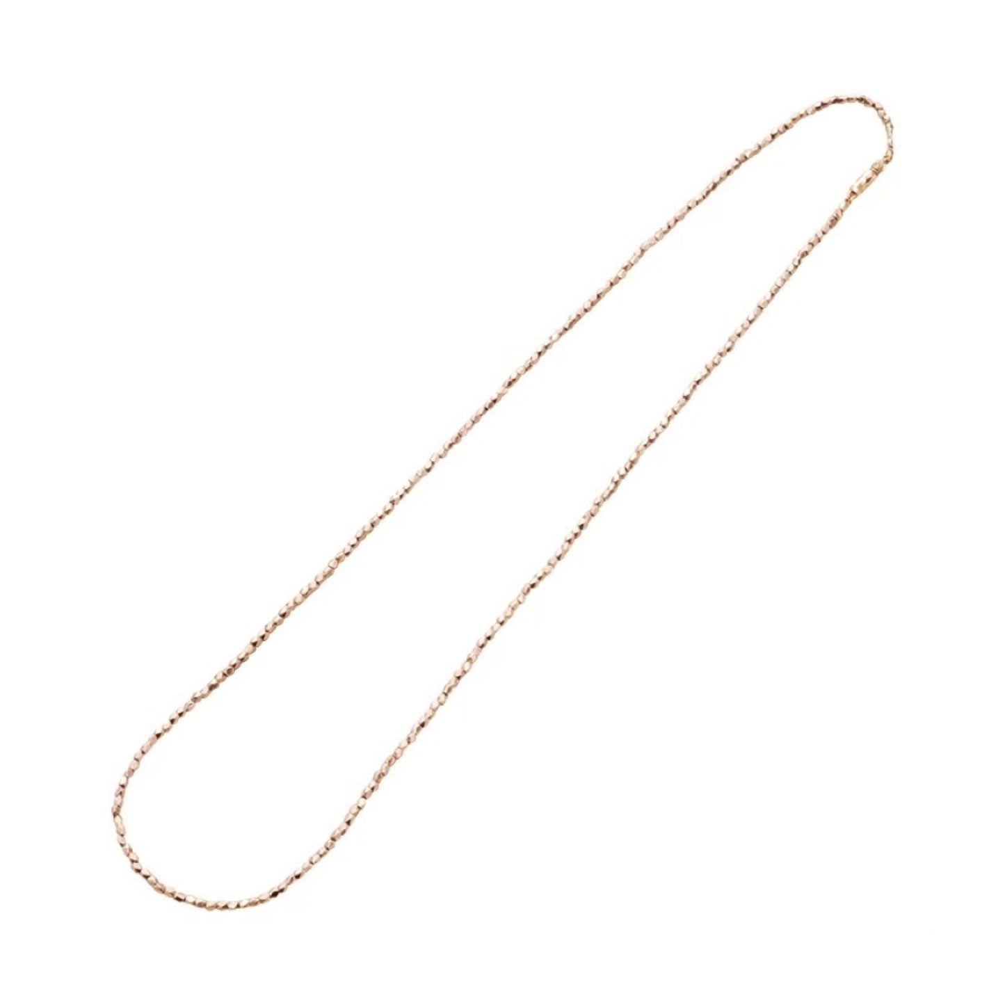 BEADS NECKLACE 19.5 -ROSE GOLD-