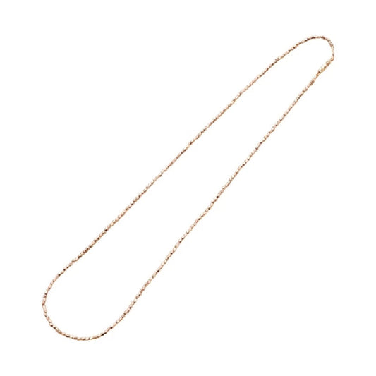 BEADS NECKLACE 19.5 -ROSE GOLD-