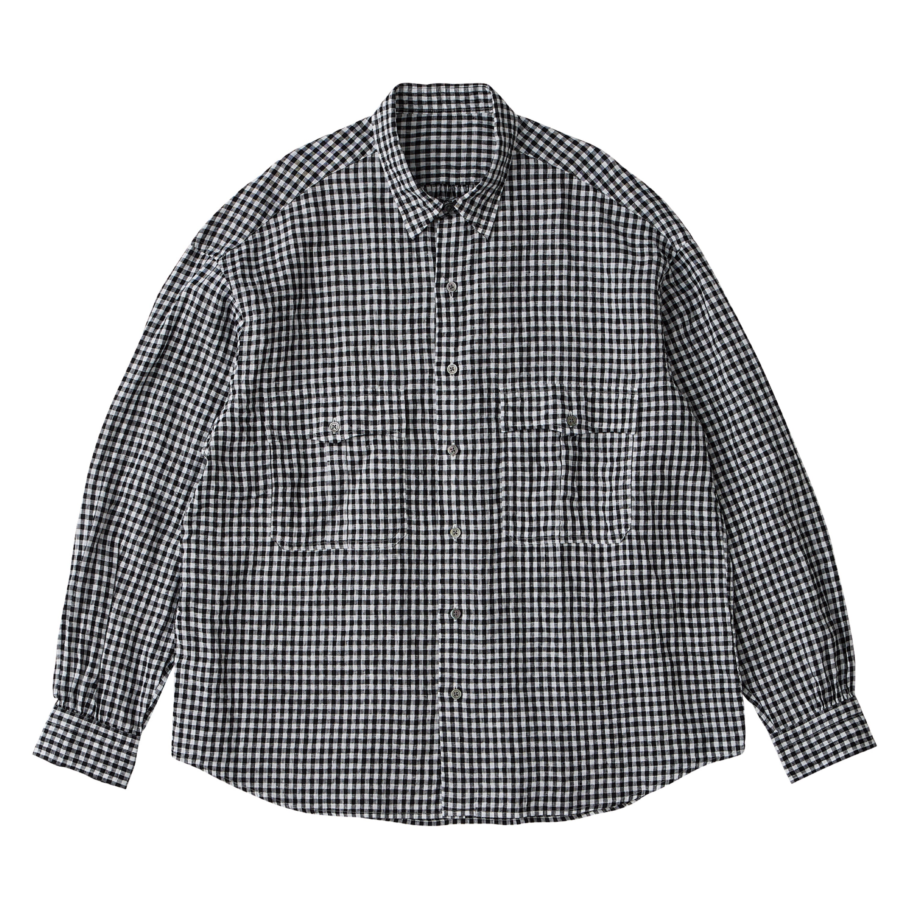 ROLL UP LINEN GINGHAM CHECK SHIRT – PORTER CLASSIC KYOTO