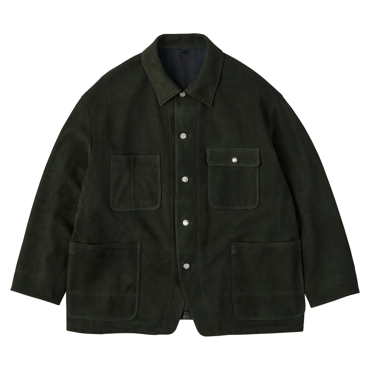 LEATHER SUEDE COVERALLS W / SILVER BUTTONS (ENTREFINO)