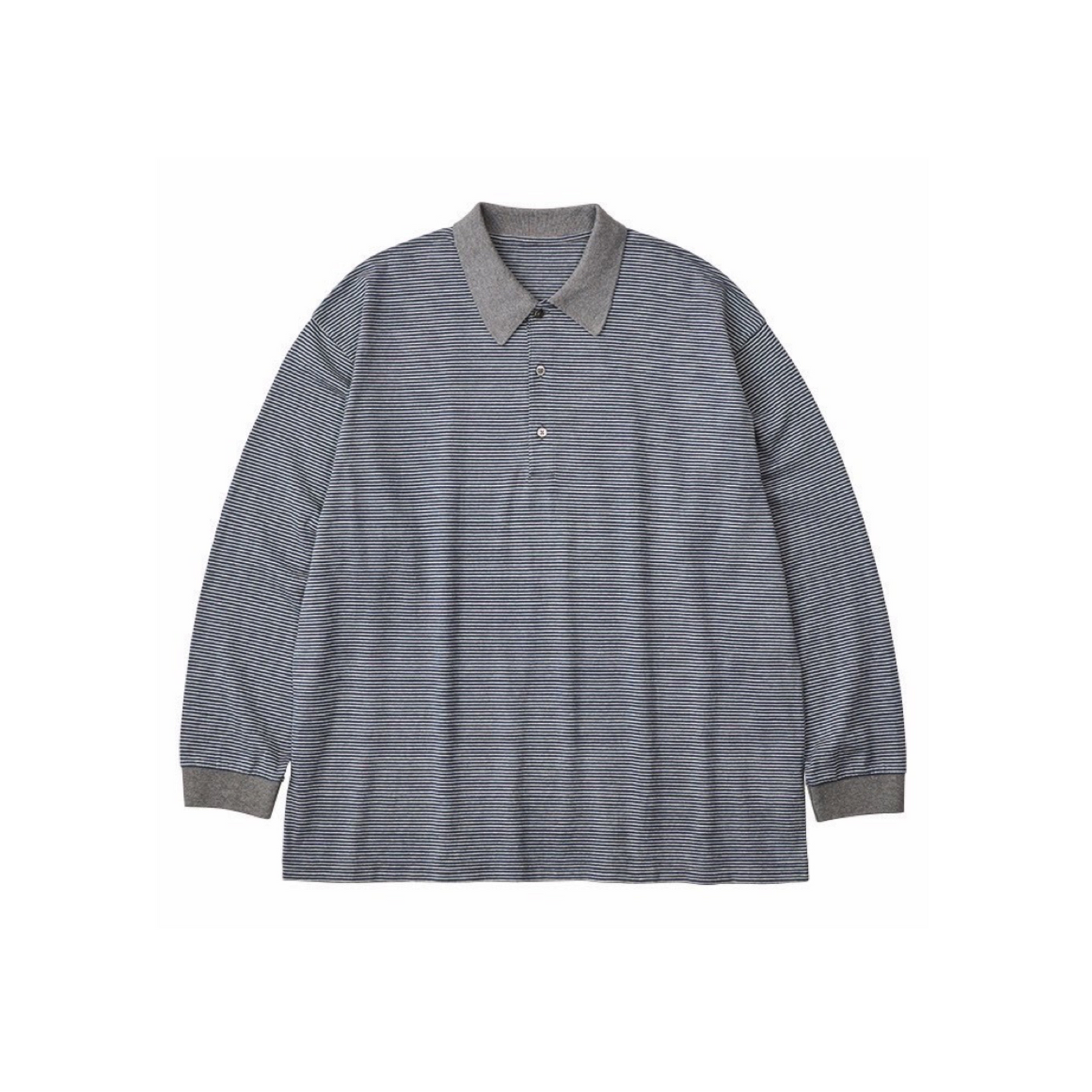 H/W BEATNIK BORDER LONG SLEEVE POLO SHIRT
