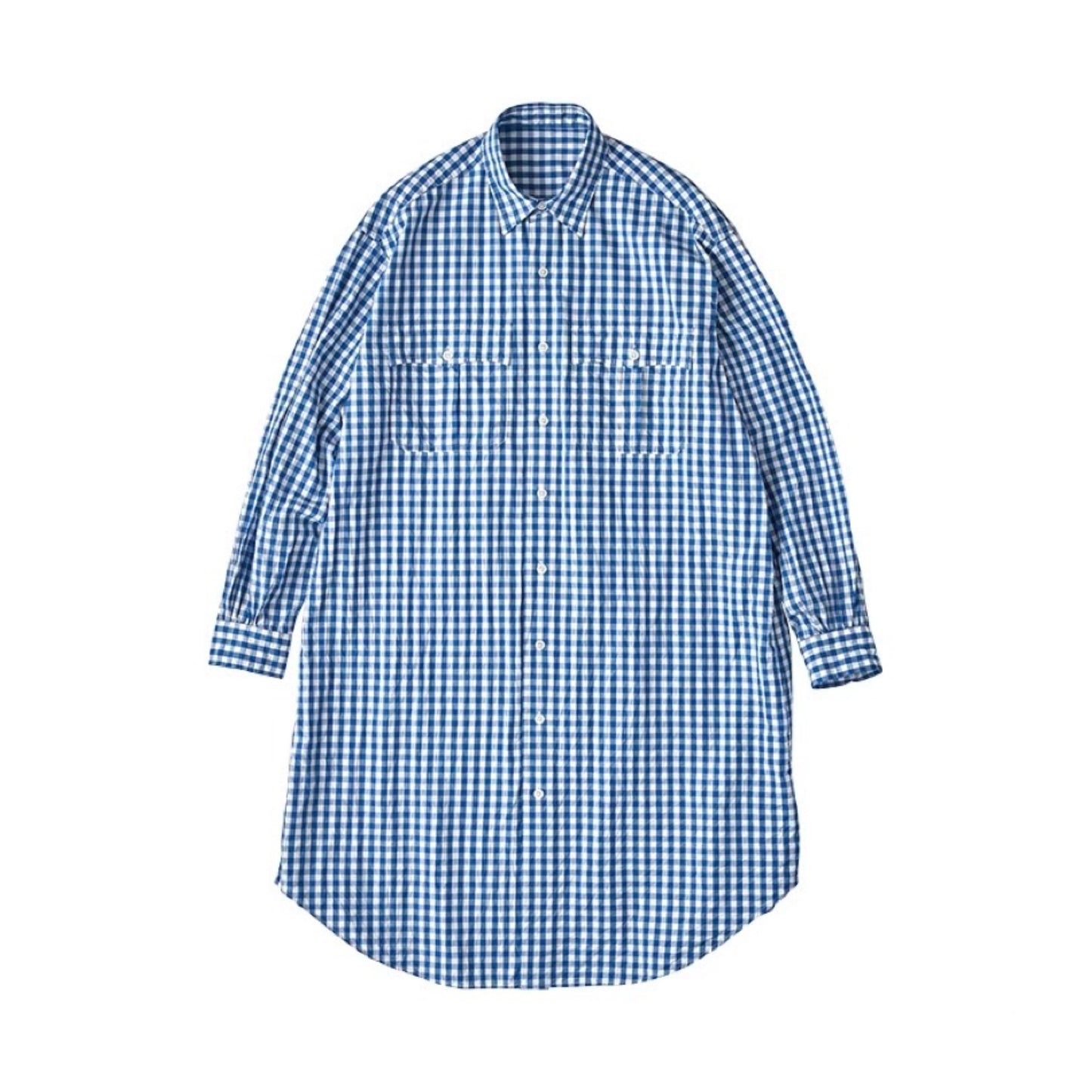 ROLL UP GINGHAM CHECK SHIRT DRESS
