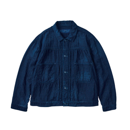 SASHIKO STRIPE SHORT JACKET