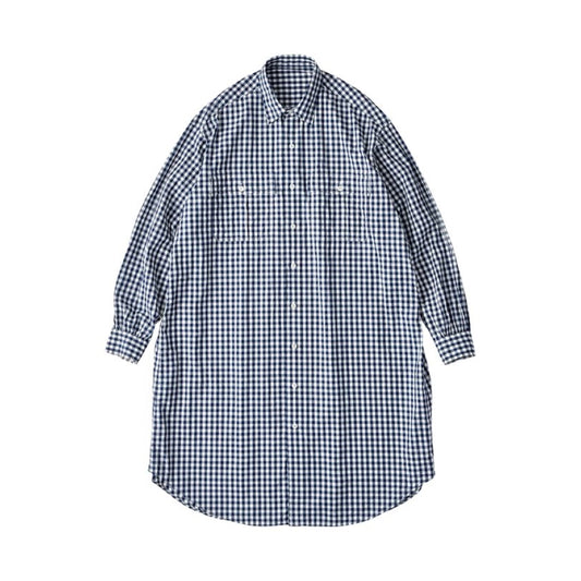 ROLL UP GINGHAM CHECK SHIRT DRESS