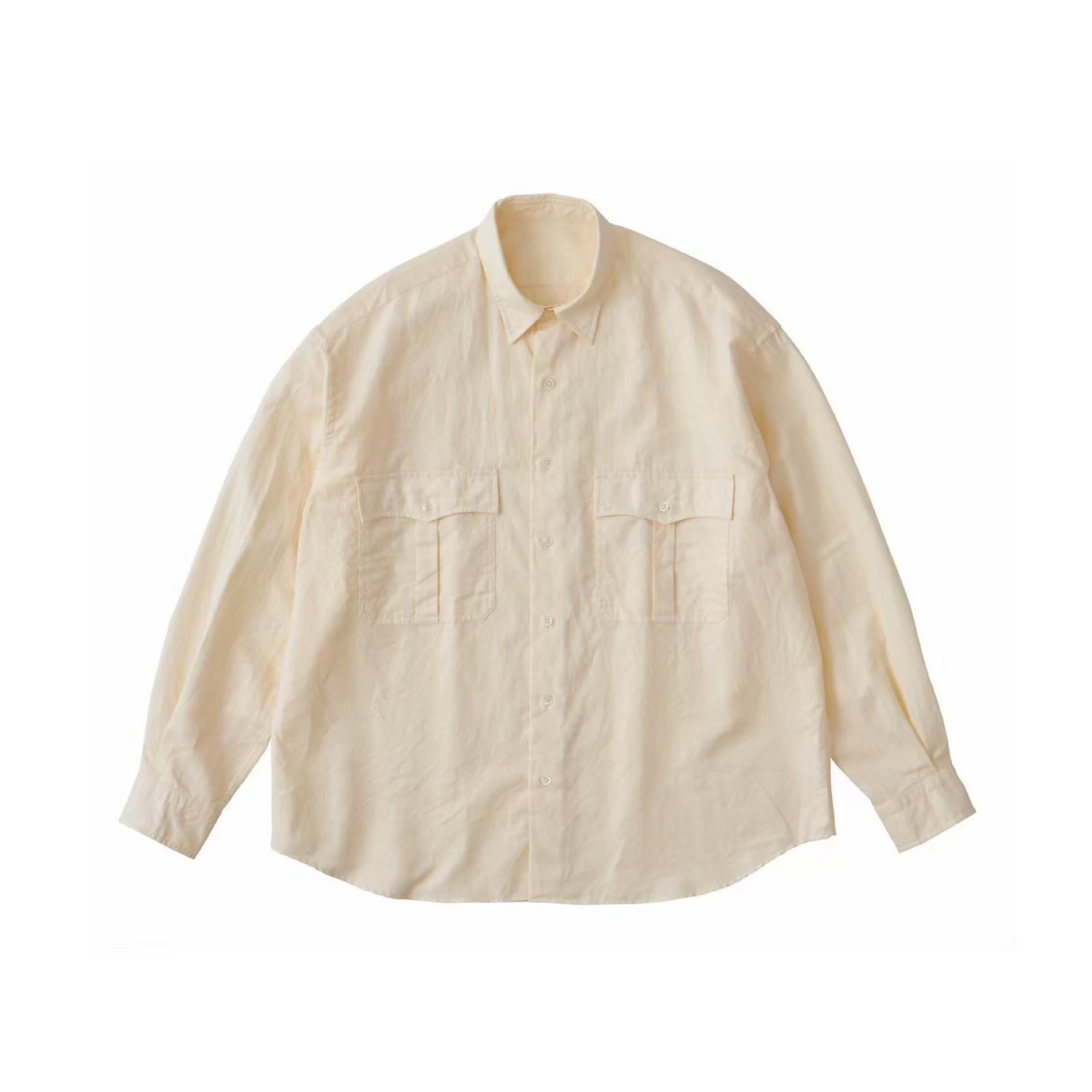 ROLL UP COTTON LINEN SHIRT (ALUMO)