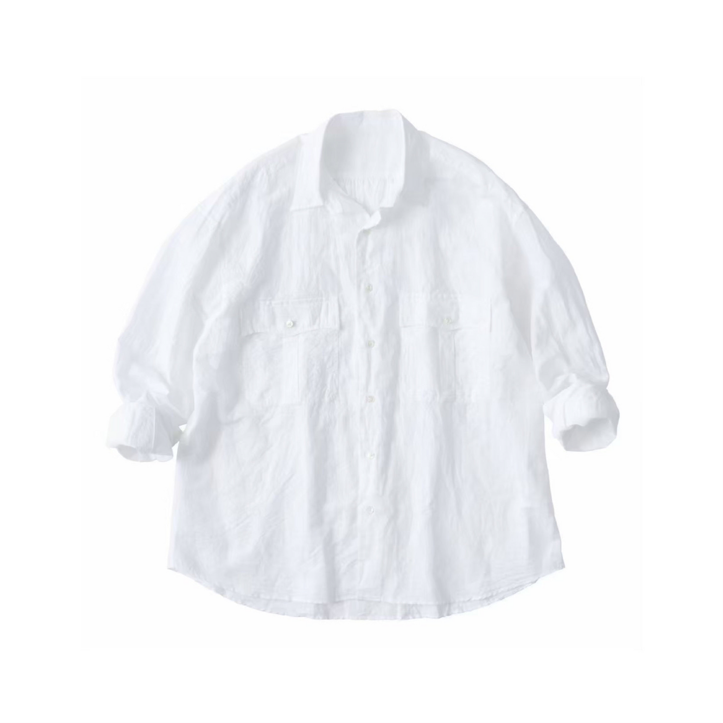 ROLL UP LINEN COTTON SHIRT (CANCLINI)