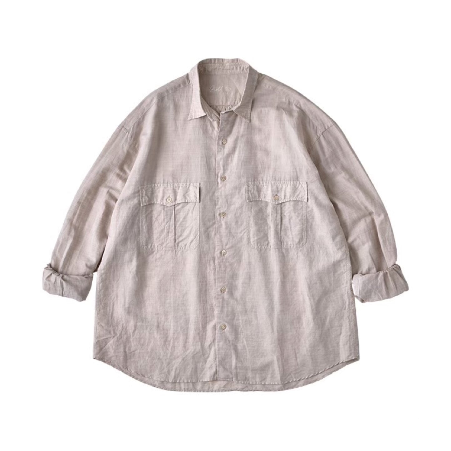 ROLL UP LINEN COTTON SHIRT (CANCLINI)
