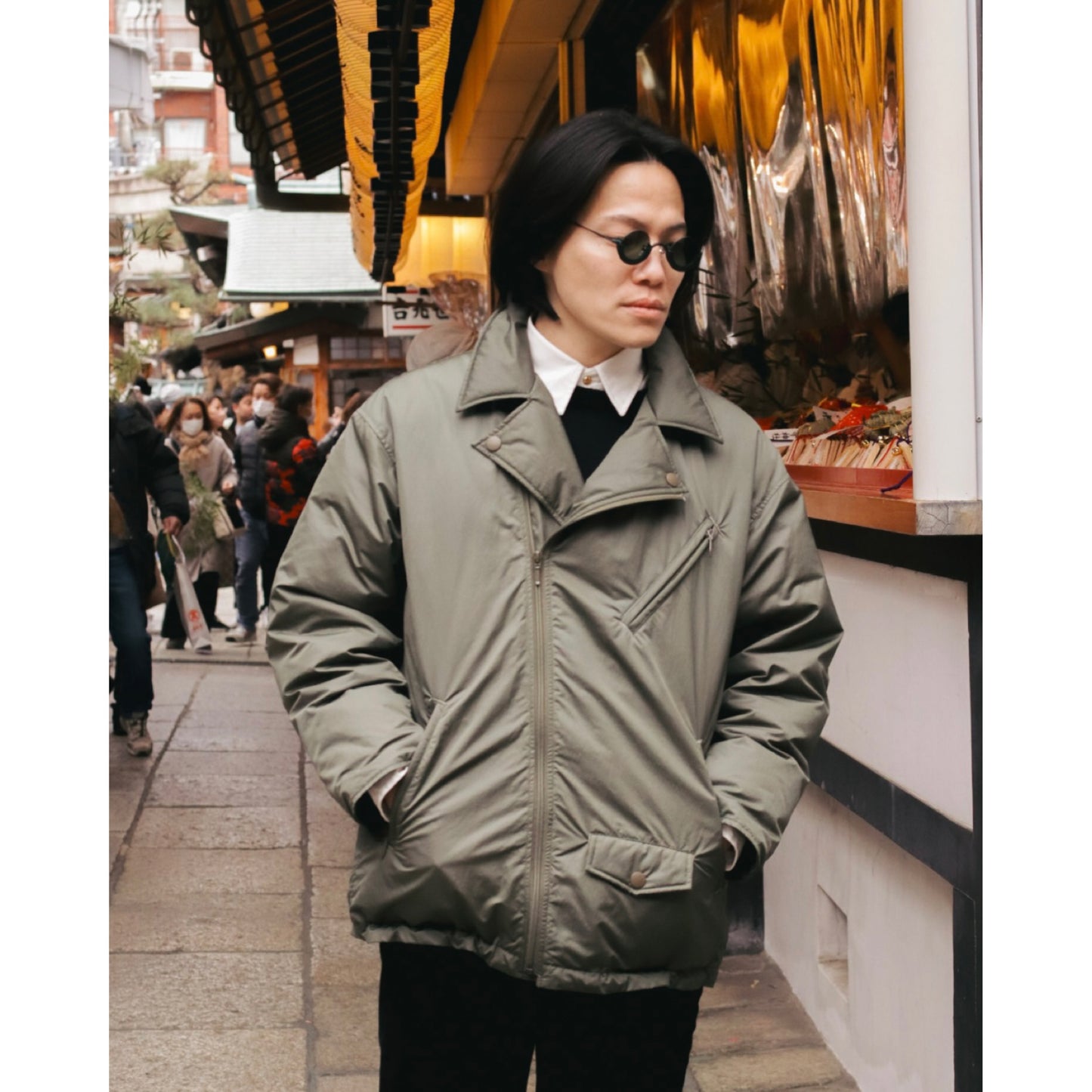 SHEEN NYLON RIDERS DOWN JACKET