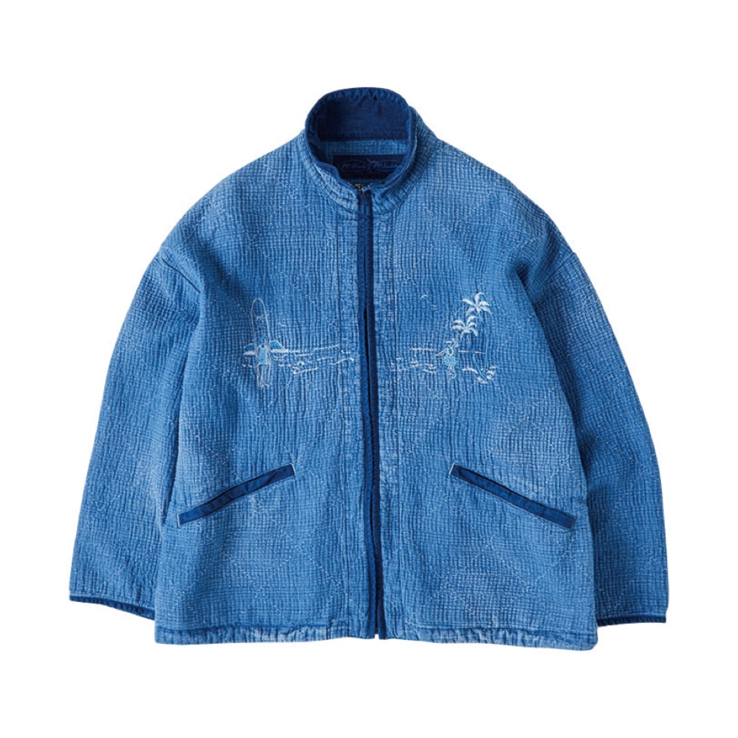 NEW SASHIKO LIGHT OLD HAWAII ZIP UP JACKET