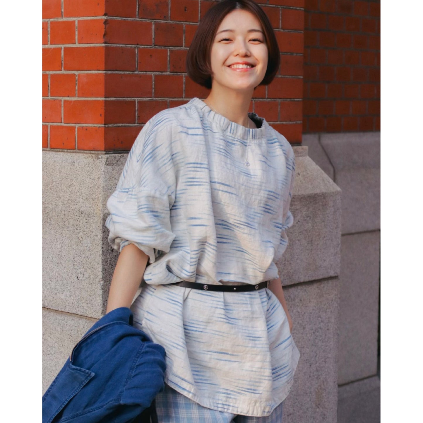 "PC EXCLUSIVE" OLD FRANCE INDIGO PRINT SMOCK