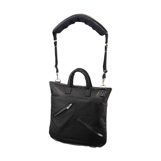 PC RIDERS LEATHER NEWTON HELMET CASE W / LOVE & PEACE SILVER