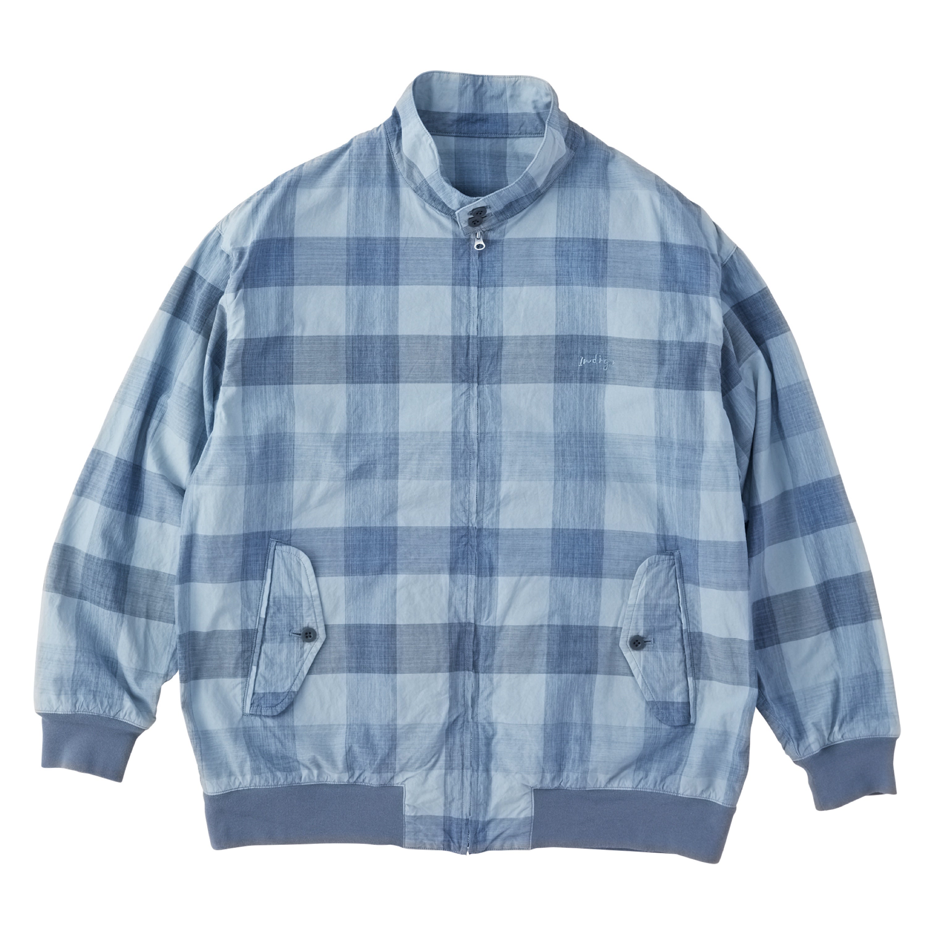 H/W INDIGO CHECK BEAT SWING TOP – PORTER CLASSIC KYOTO