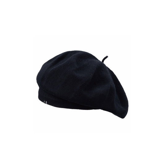 H/W KNIT BERET (TRICOLORE) -BLACK-