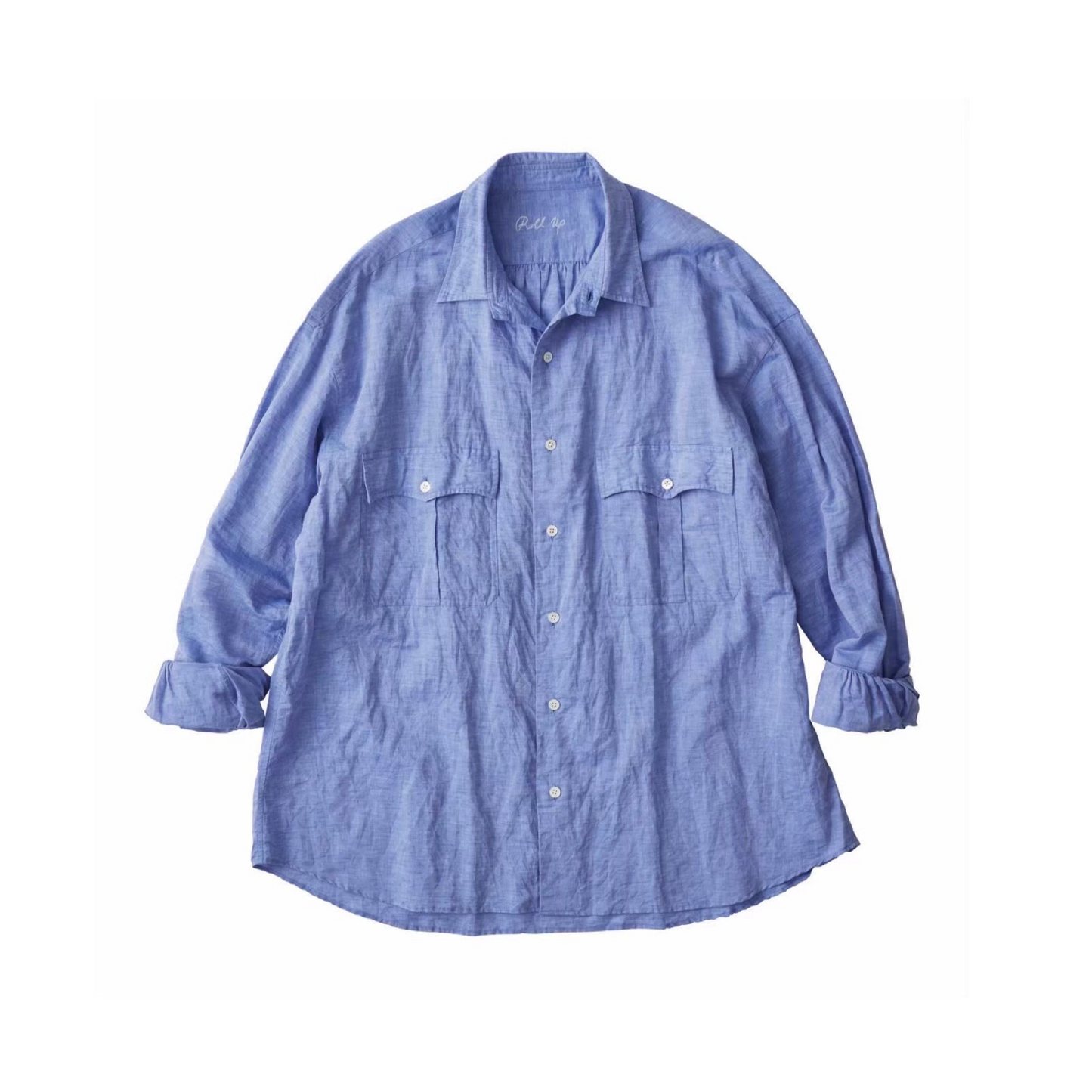 ROLL UP LINEN COTTON SHIRT (CANCLINI)
