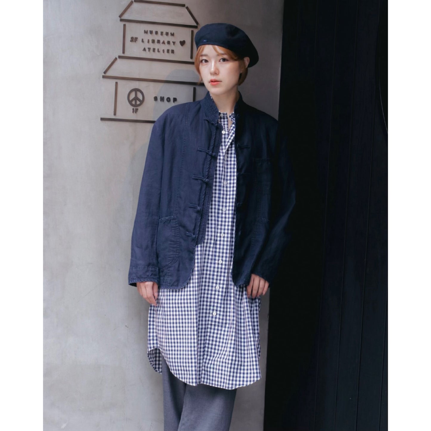 ROLL UP GINGHAM CHECK SHIRT DRESS