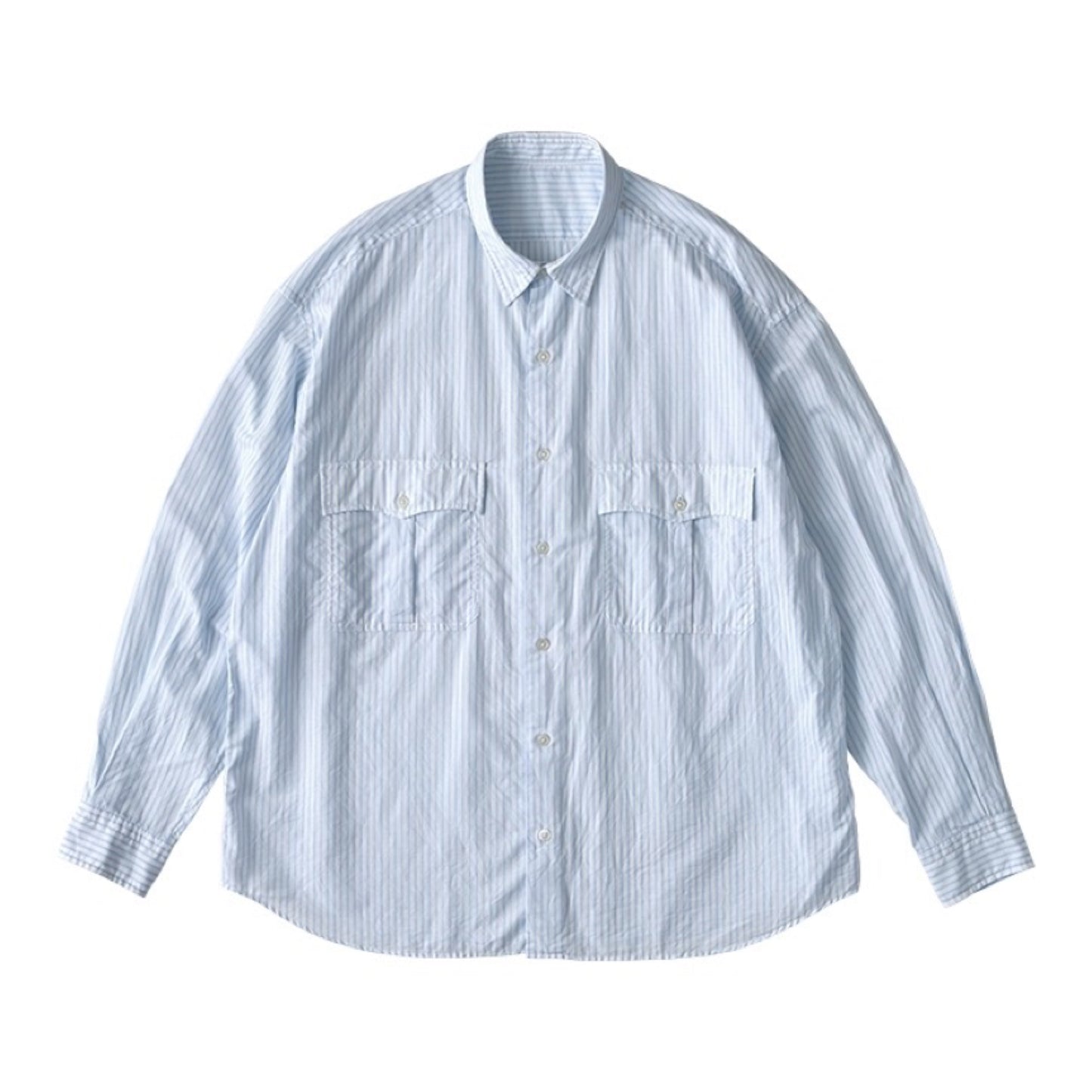 ROLL UP BLUE STRIPE SHIRT (ALUMO FABRIC)