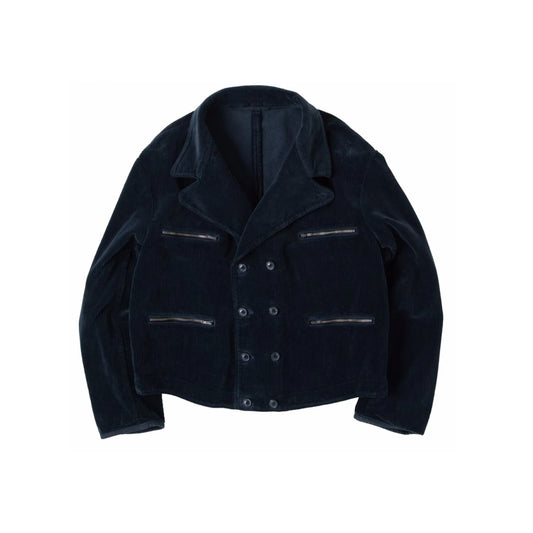 ♥CORDUROY RIDERS DOUBLE ZIP JACKET -BLACK-