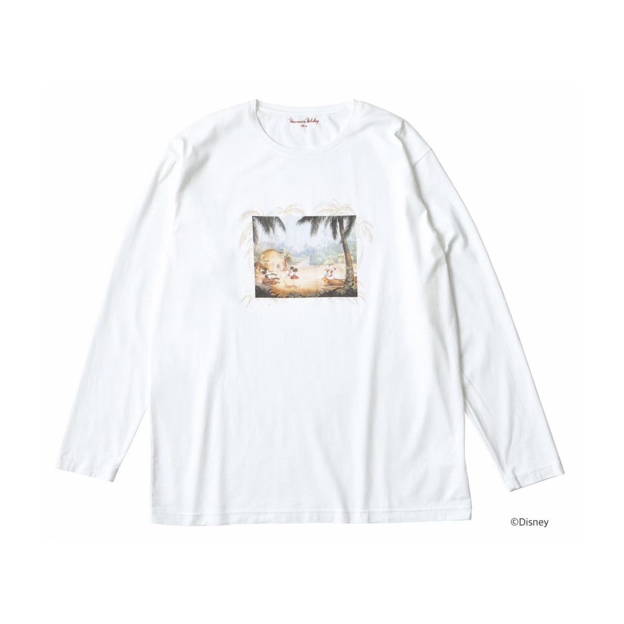DISNEY HAWAIIAN HOLIDAY / PORTER CLASSIC HAWAI'I ALOHA COLLECTION / LONG T-SHIRT PALM TREE