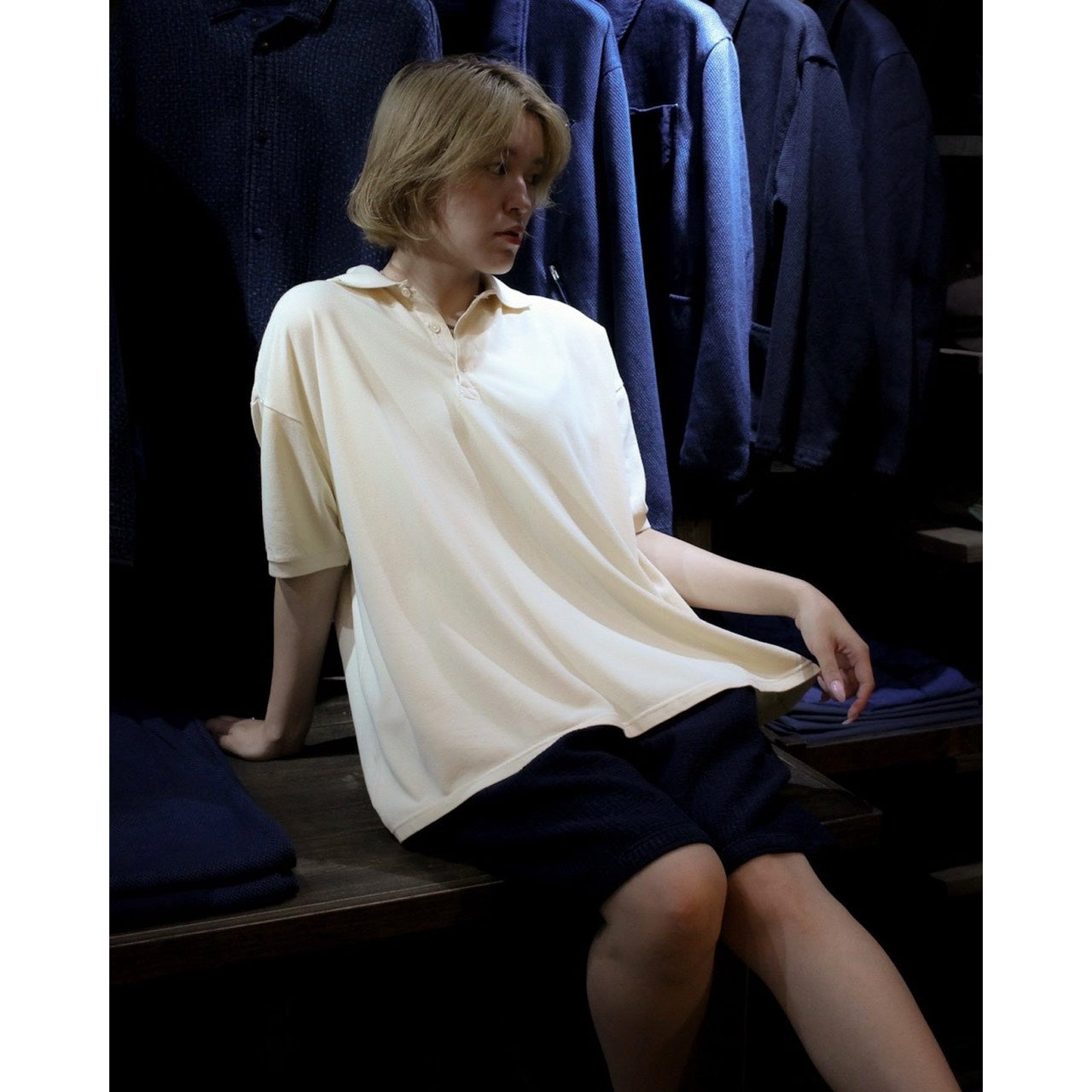 ♥SUVIN GOLD BIG POLO SHIRT