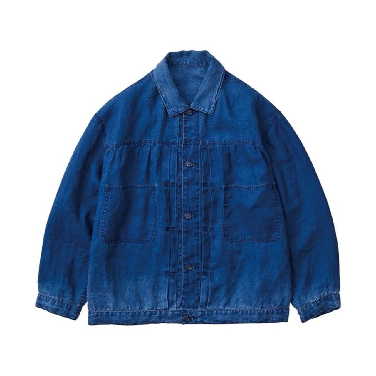 ♥INDIGO LINEN SHORT JACKET – PORTER CLASSIC KYOTO