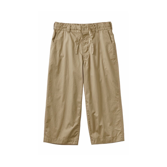 GABARDINE WIDE PANTS -KHAKI-