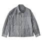 RAMIE BLOCK CHECK ZIP UP JACKET W / LOVE & PEACE SILVER