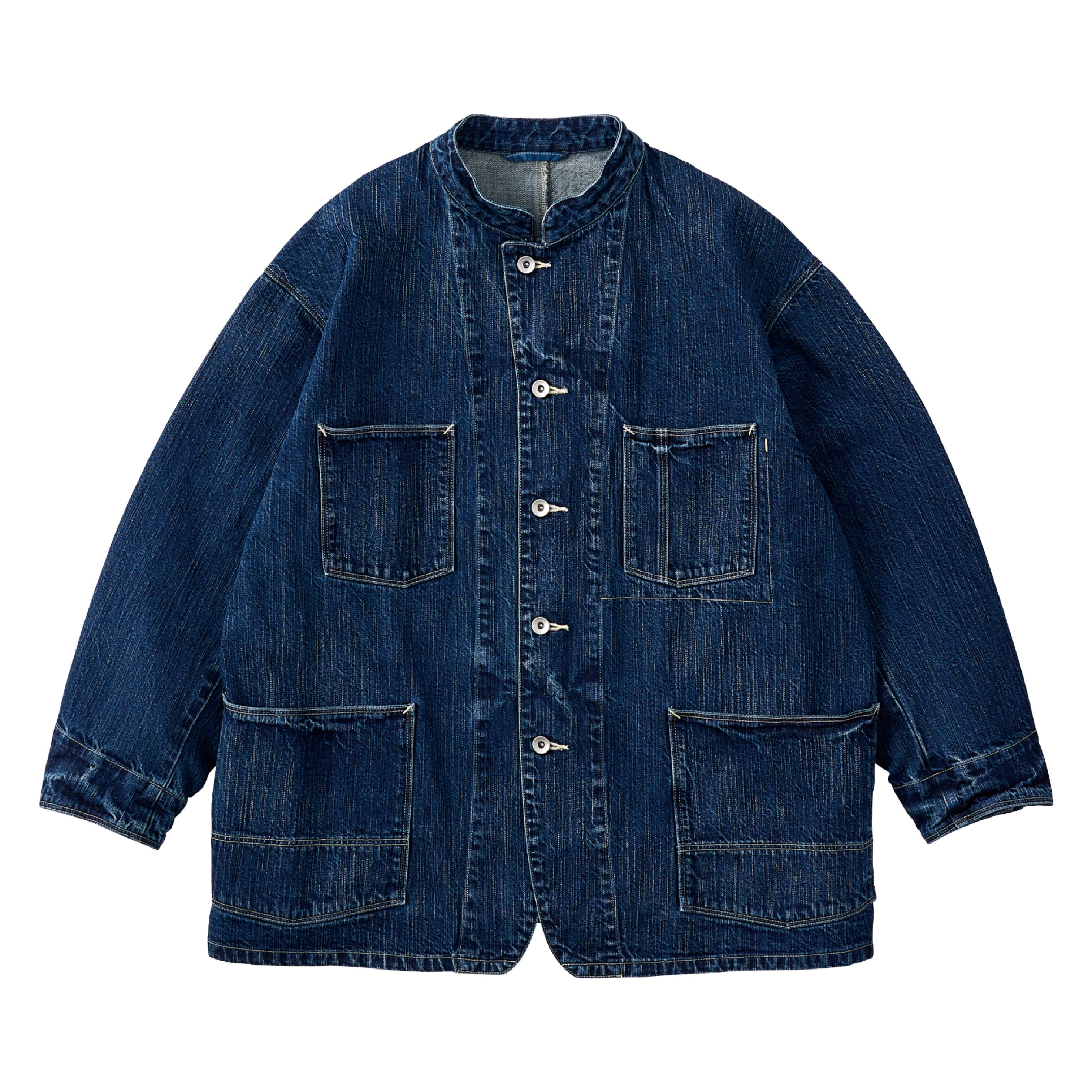 STEINBECK DENIM STAND COLLAR JACKET – PORTER CLASSIC KYOTO