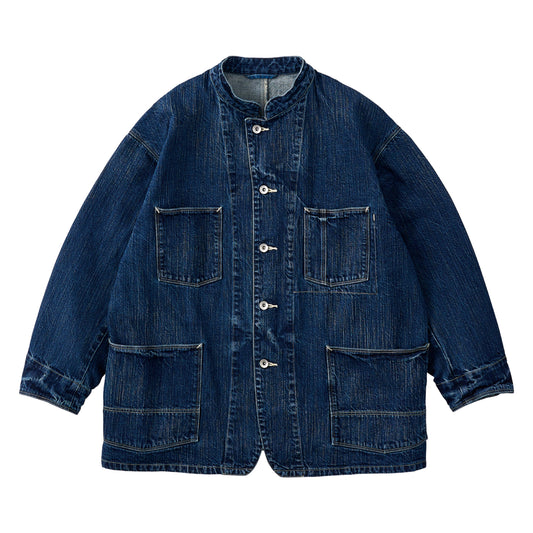 STEINBECK DENIM STAND COLLAR JACKET