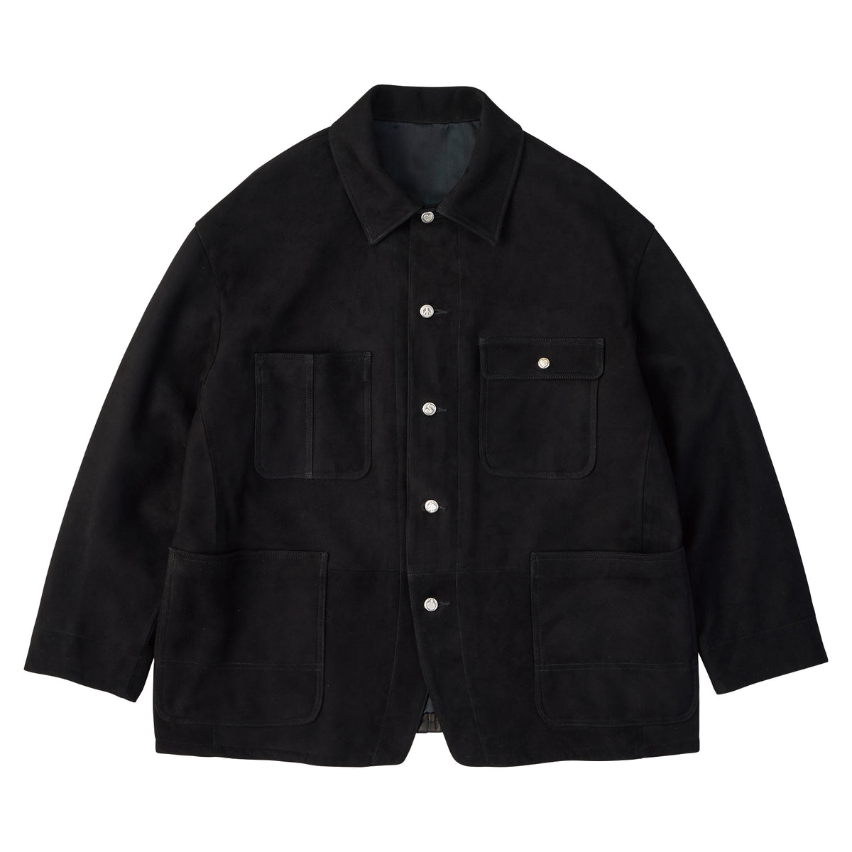 LEATHER SUEDE COVERALLS  W / SILVER BUTTONS (ENTREFINO)