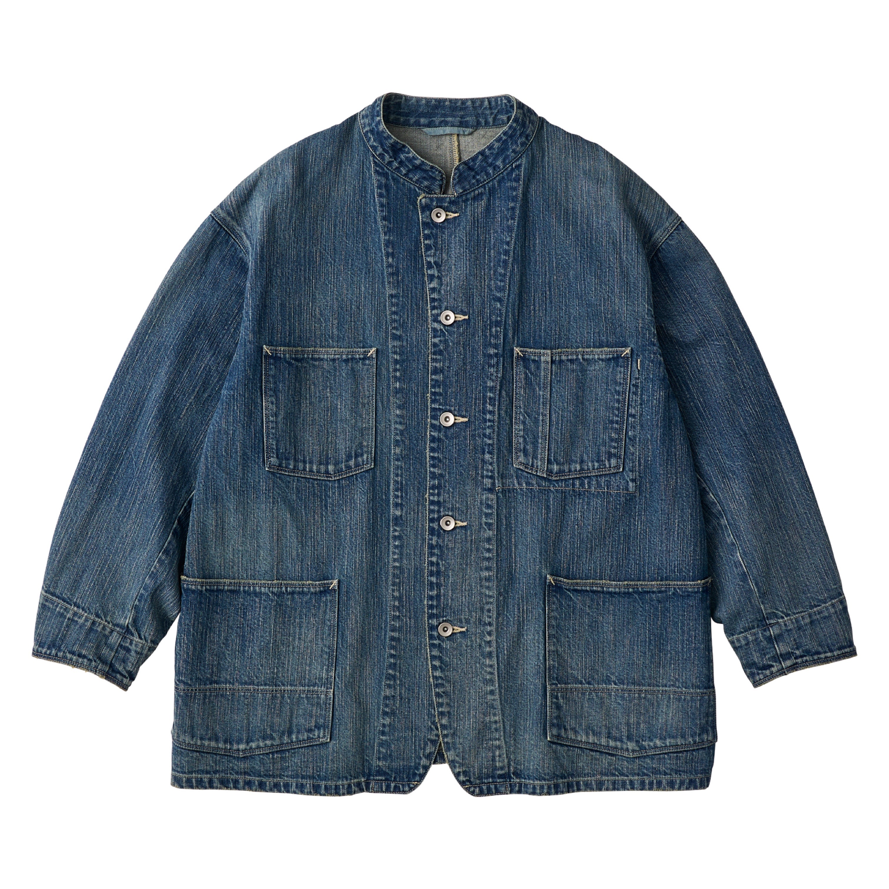 STEINBECK DENIM STAND COLLAR JACKET – PORTER CLASSIC KYOTO