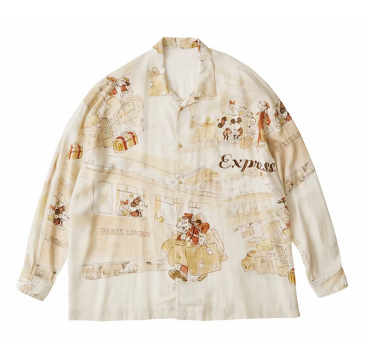 DISNEY M&F PC ORIGINAL ART ALOHA COLLECTION ALOHA LONG SHIRT PARIS-LONDON