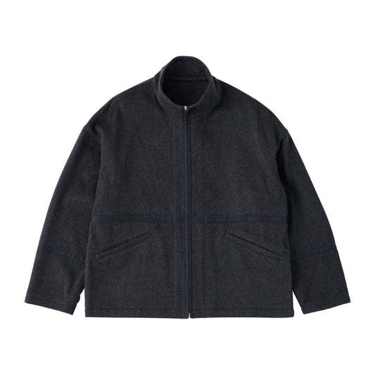 CASHMERE ZIP UP JACKET W/SILVER ZIPPER (BABY CASH)