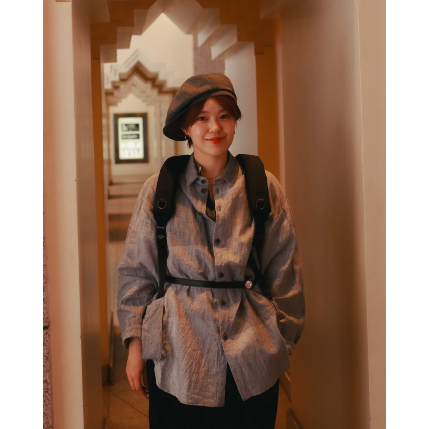 RAMIE BLOCK CHECK SHIRT JACKET