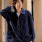 NEW SASHIKO LIGHT FRENCH JACKET WATCH CHAIN ITEM -BLUE-