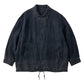 BLACK LINEN COACH JACKET