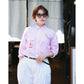 ROLL UP GINGHAM CHECK SHIRT PAINT CUSTOM (SAKURA/S)