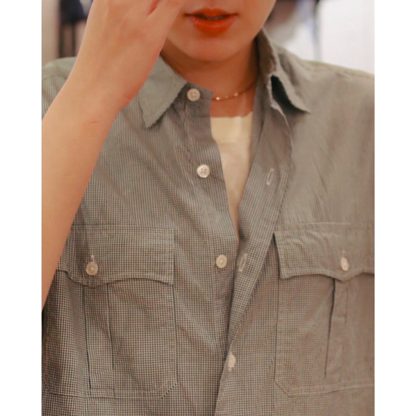 ROLL UP NEW GINGHAM CHECK SHIRT DRESS