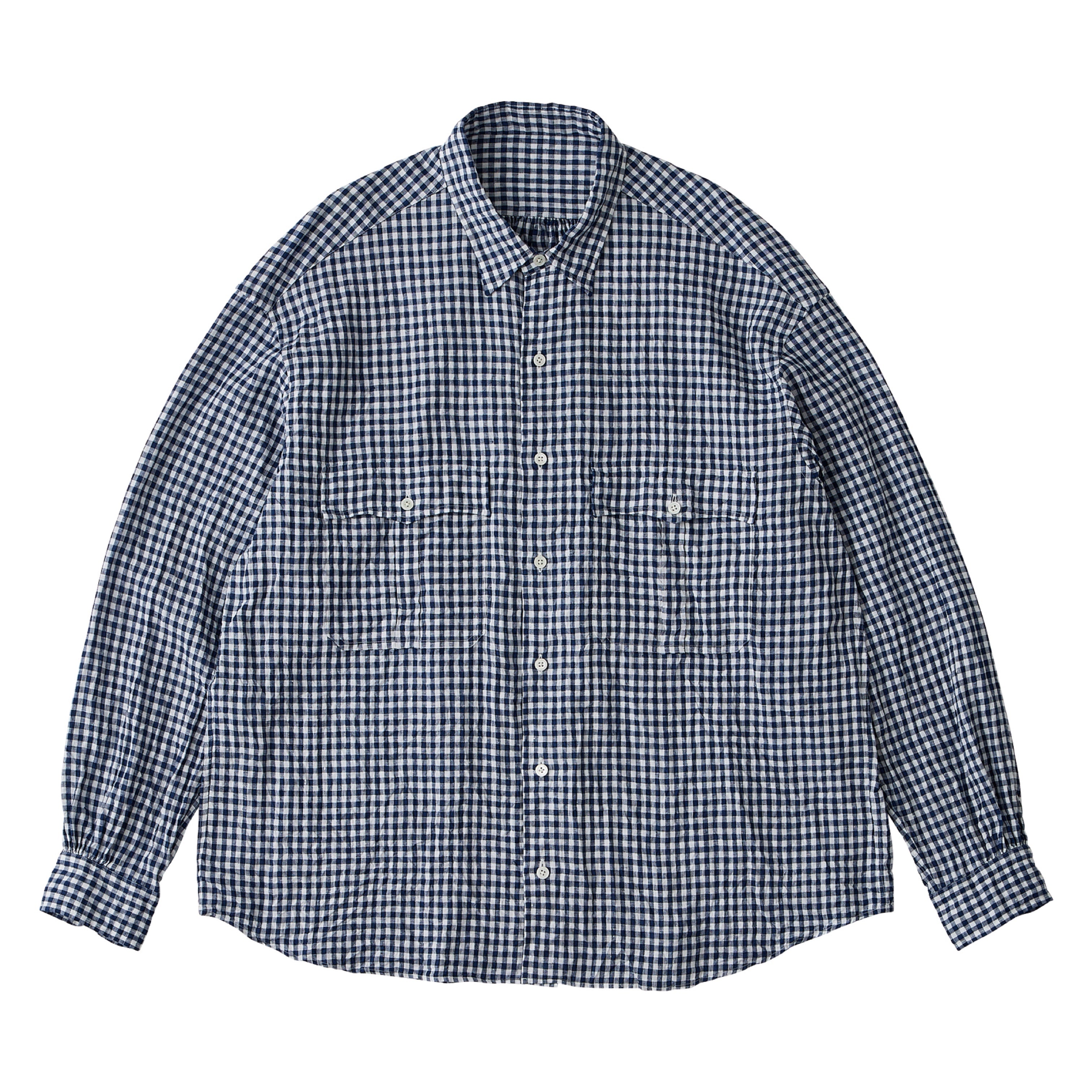 ROLL UP LINEN GINGHAM CHECK SHIRT – PORTER CLASSIC KYOTO