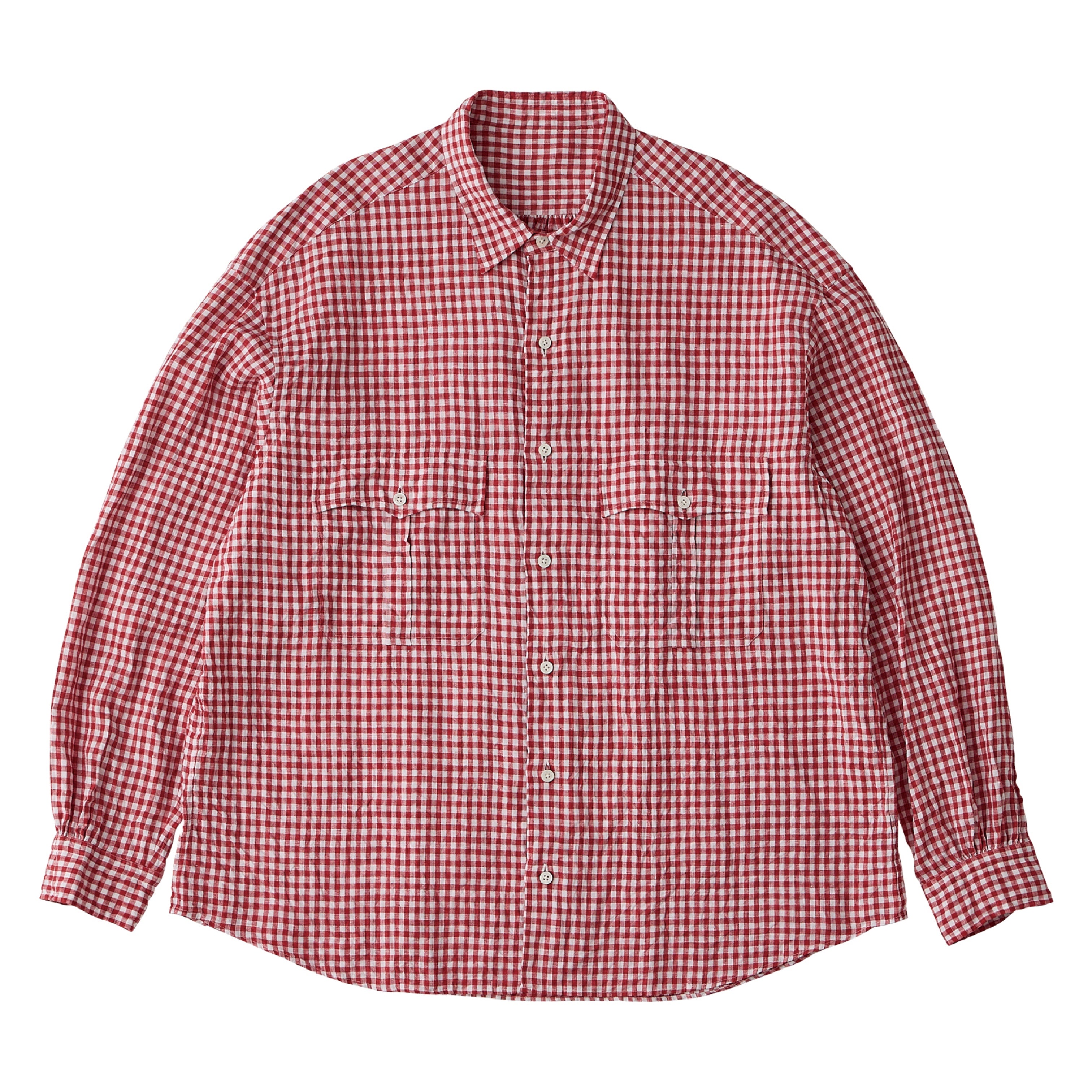 ROLL UP LINEN GINGHAM CHECK SHIRT – PORTER CLASSIC KYOTO