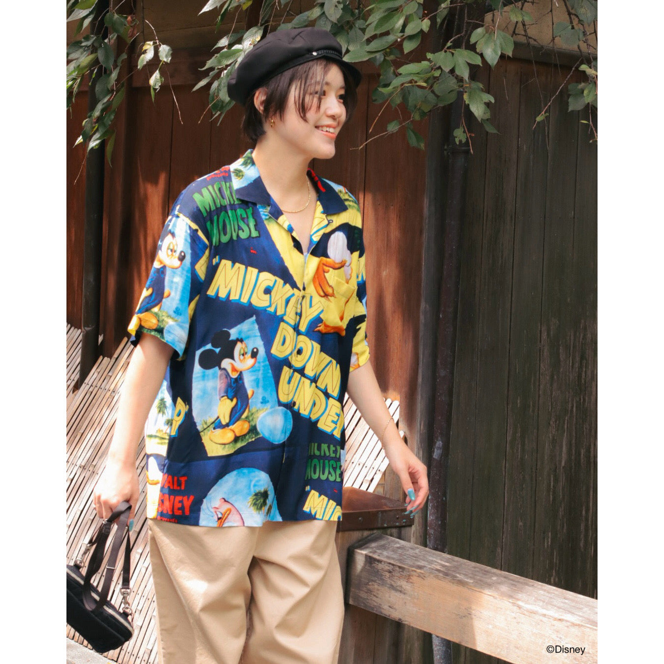 DISNEY VINTAGE POSTER PC ALOHA COLLECTION ALOHA SHIRT MICKEY & BIRD