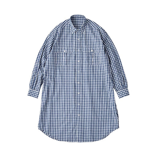 ROLL UP GINGHAM CHECK SHIRT DRESS