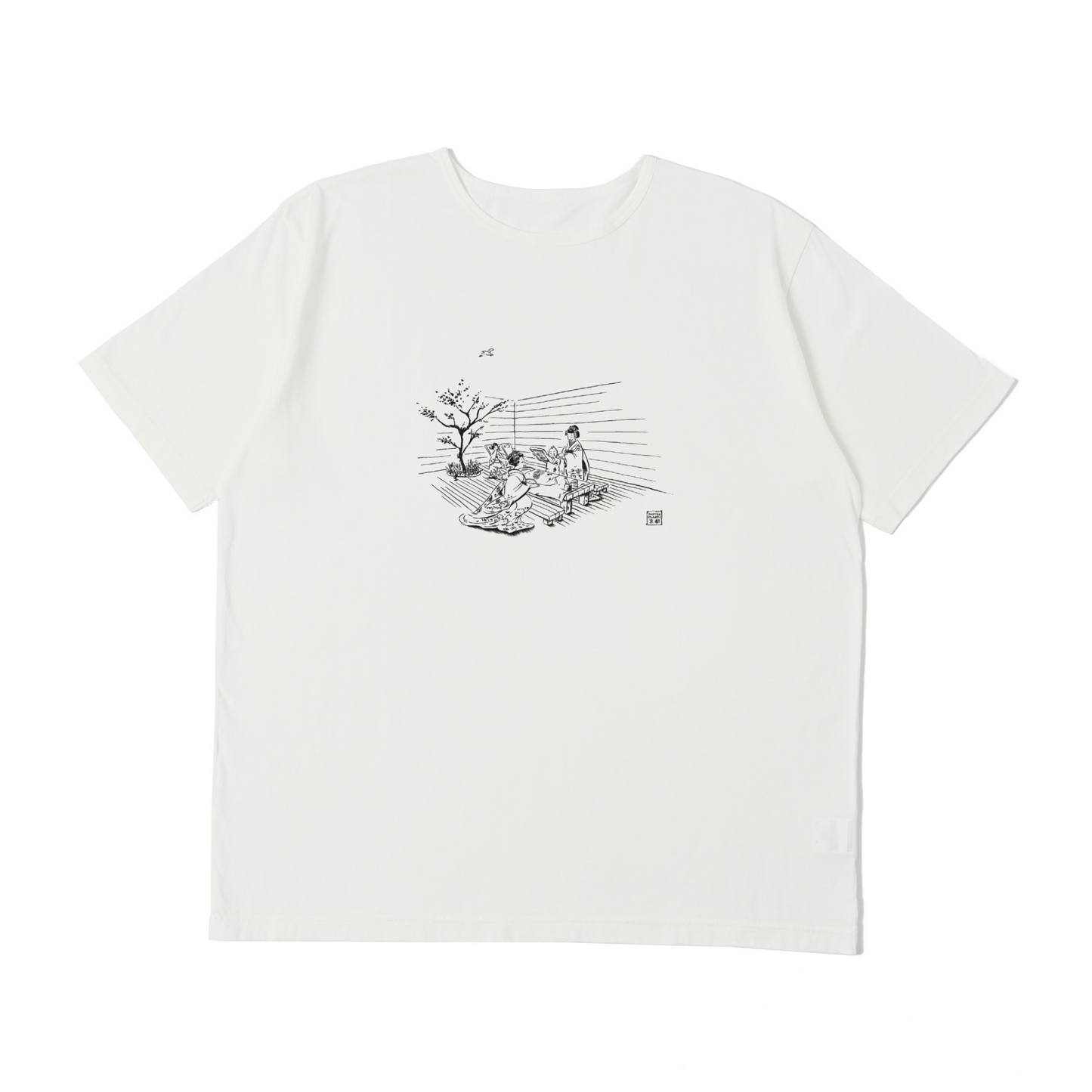 "KYOTO EXCLUSIVE" SUMMER T-SHIRT WHITE -MAIKO & MOHIKAN-